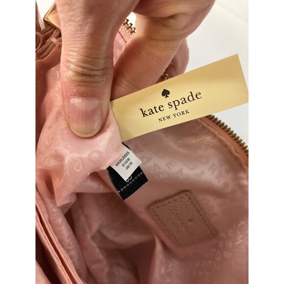 KATE SPADE SMALL LIGHT PINK PEBBLED LEATHER CROSSBODY BAG - Picture 12 of 16